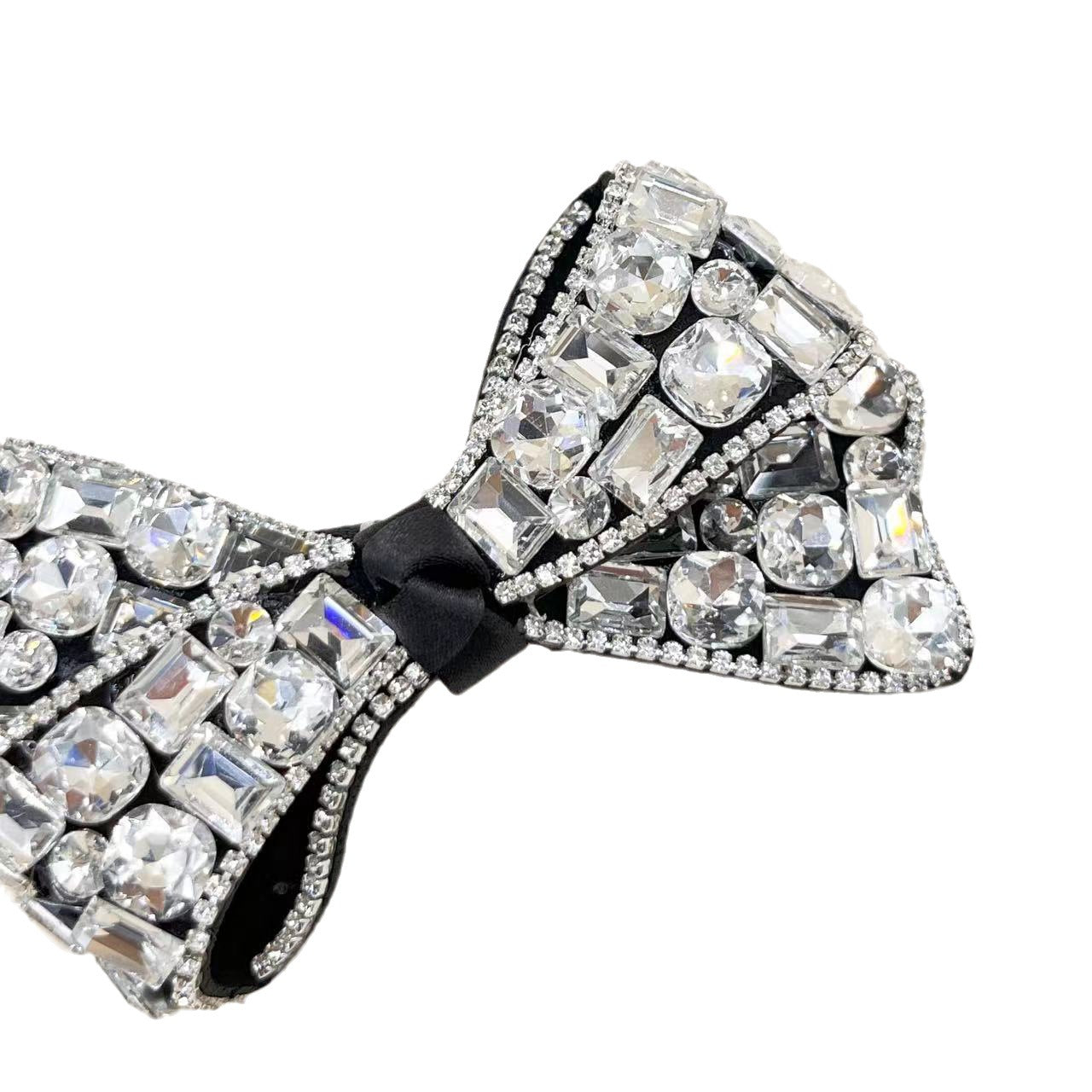 Diamond Bowknot Hair Clip Ponytail Holder Hair Scrunchy