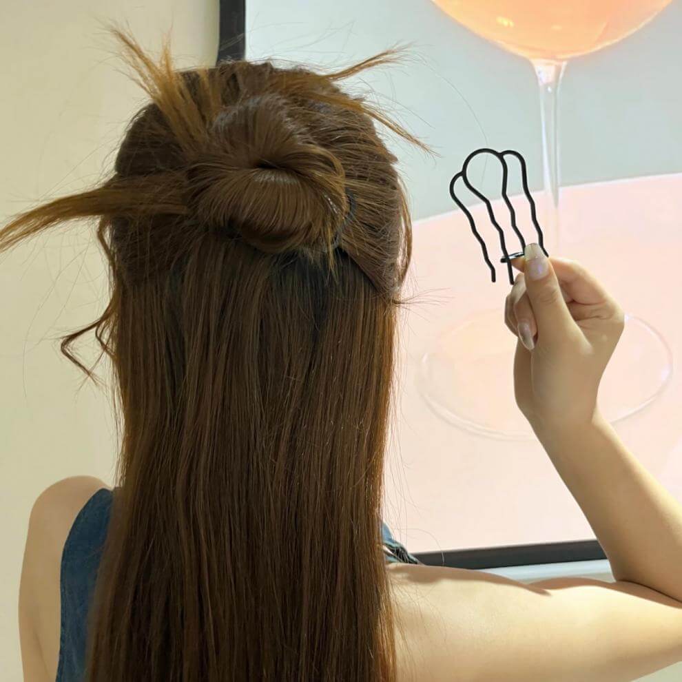 6Pcs Hair Pins Combs  French Twist Updo Hairstyle Tools