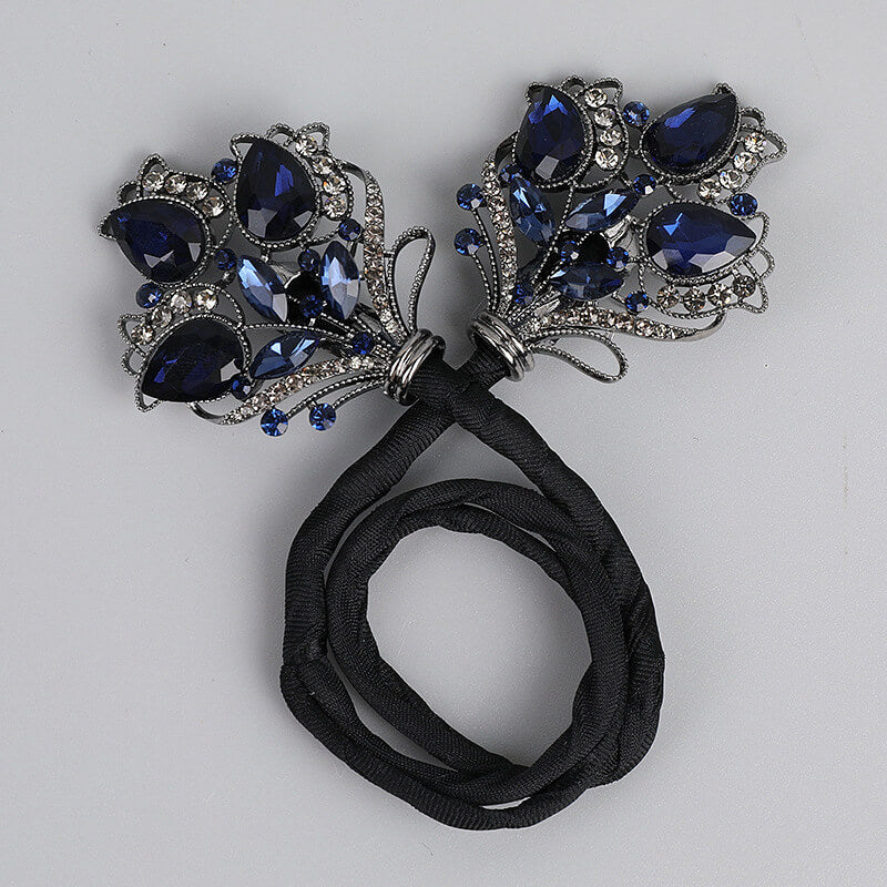 Handmade Tulip Crystal Ponytail Hairstyle Twist Clips